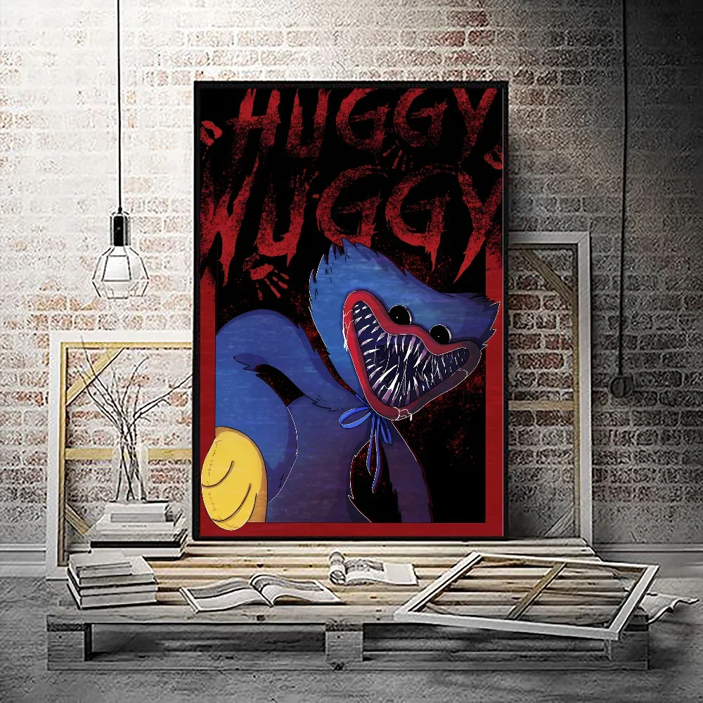 P-Poppys P-Playtime Huggy-Wuggy Фильм Ретро Ремесленная Бумага Настенный Постер Наклейка DIY