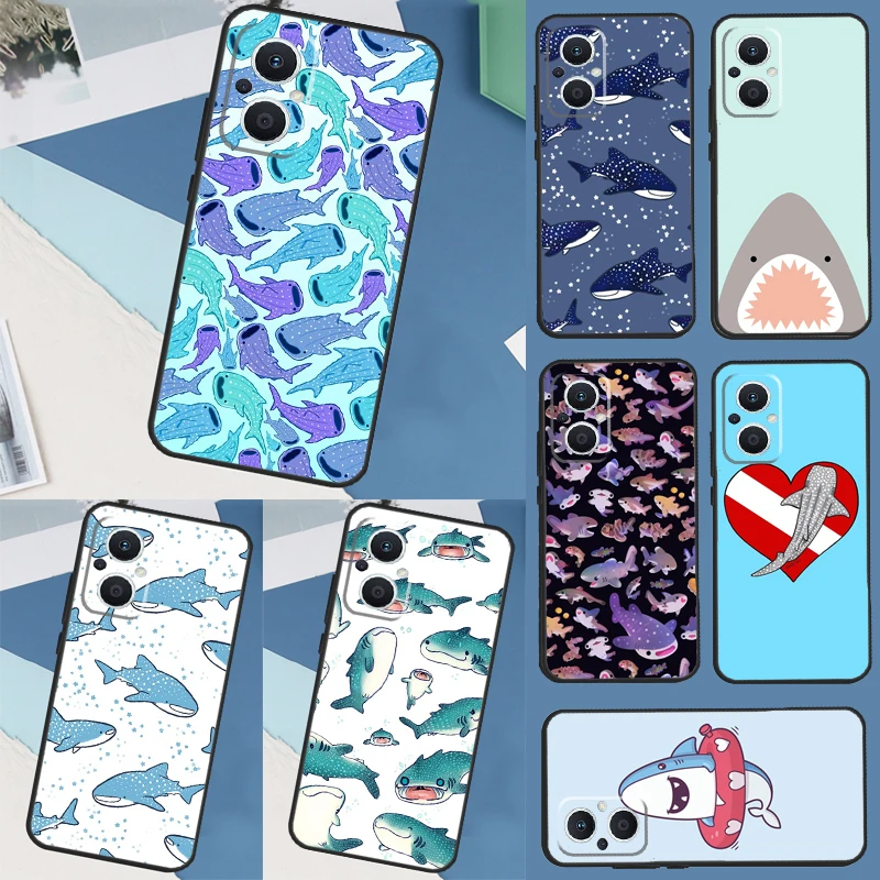 Чехол-накладка с изображением Кита и акул для OPPO Reno 8 7 6 5 4 Lite 3 2Z 4Z 5Z 8T Find X2 X3 Neo X5 X6 Pro