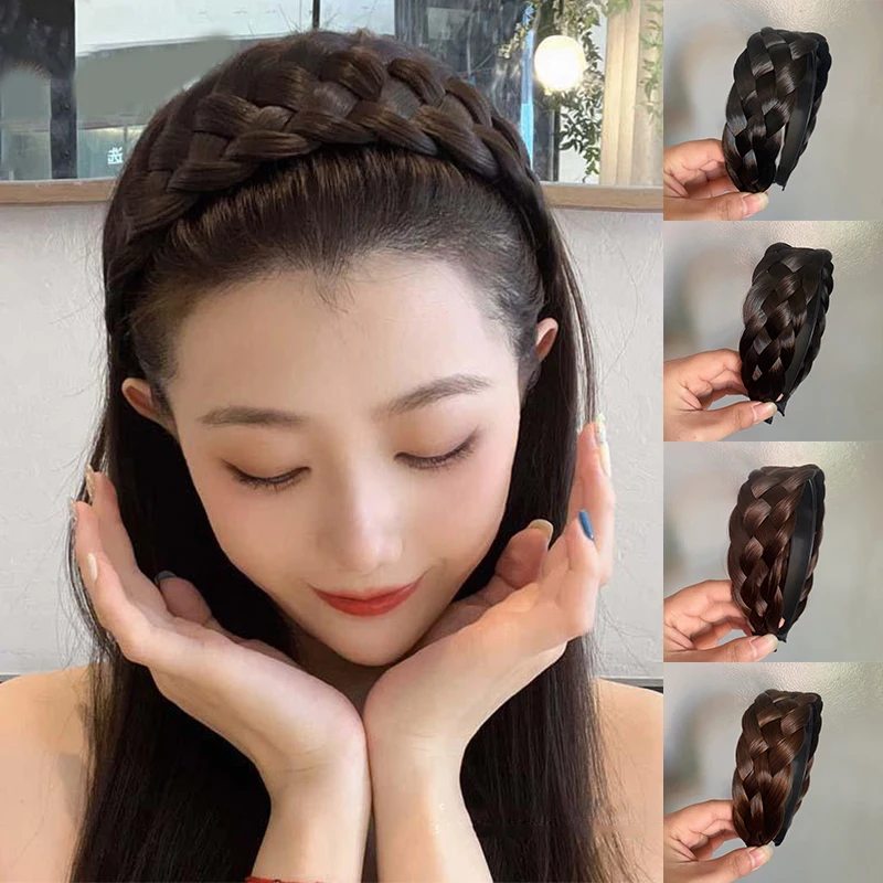 

Twist Wig Headband Wide Fishbone Braids Head Hoop Hair Styling Headwear Bohemian Style Hair Bands Fashion Hair Accessories New