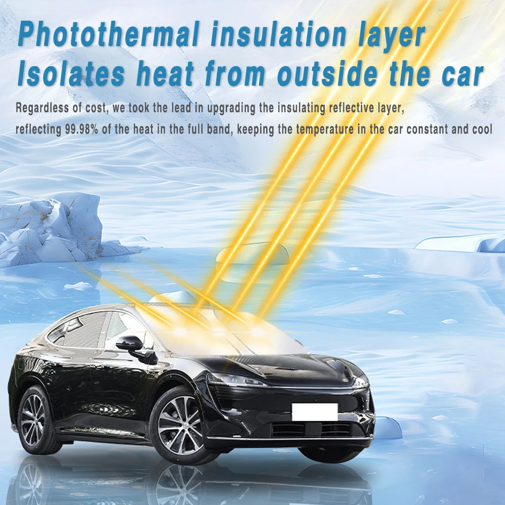 Фото Для Peugeot 408 Dongfeng Fukang ES600 2014~2025 2015 2016: Солнцезащитный козырек на лобовое стекло автомобиля, теплоизоляционный, летний, для авто №3