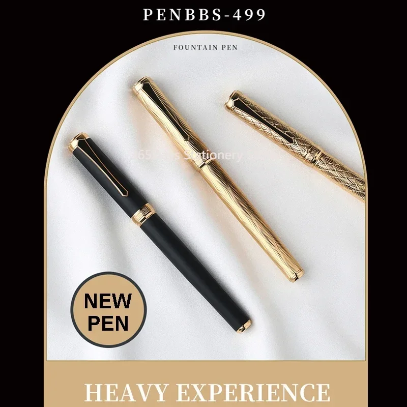 Фото Перьевая ручка Sublime PENBBS 499, полностью медное пескоструйное покрытие, тонкая чернильная ручка 0,5 мм для письма, подарок, школьные канцелярские принадлежности №2