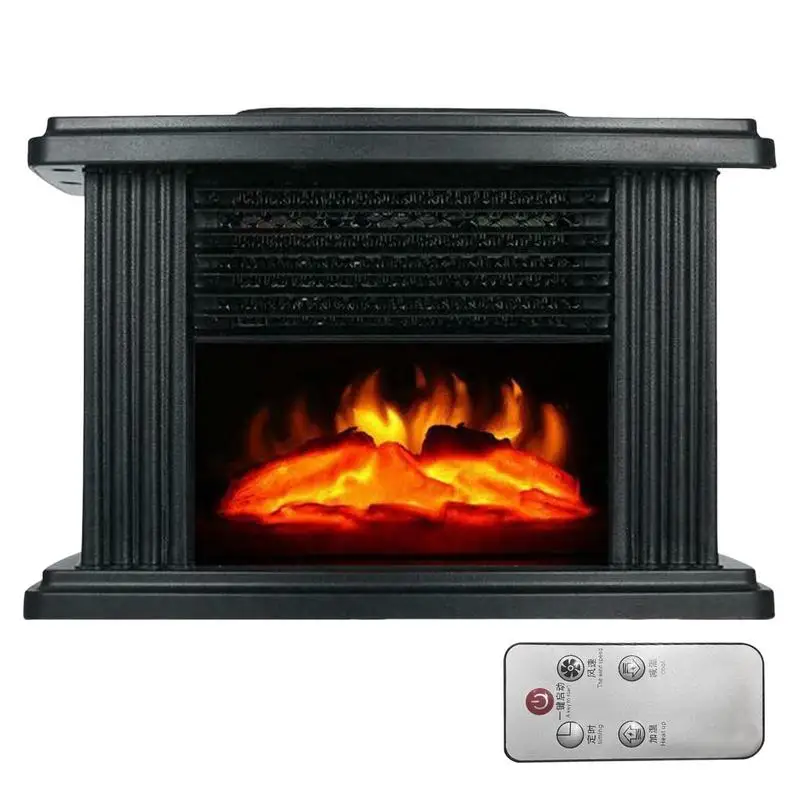 

Fireplace Heater 1000W Electric Stove Heater With 3D Flame Indoor Space Decorative Heaters For Study Room Game Room Living Room