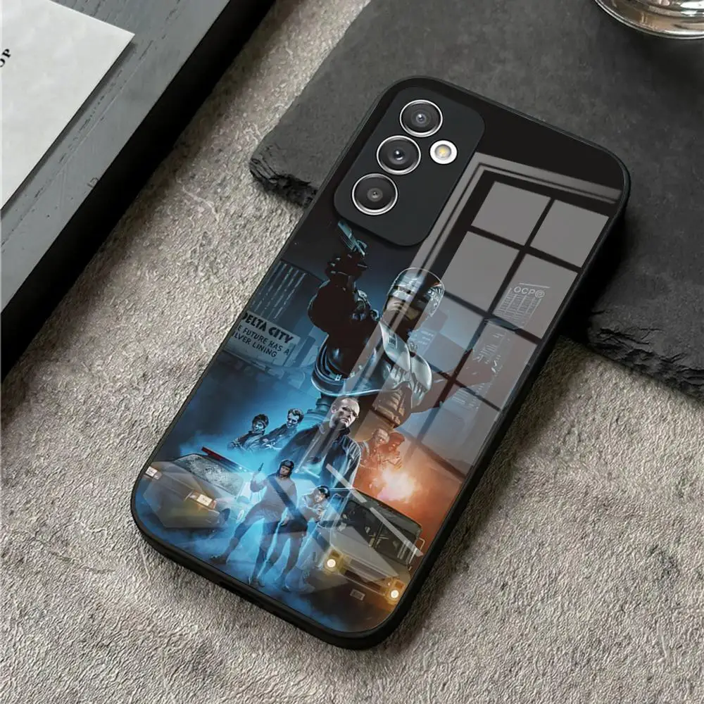 Чехол для телефона ROBOCOP Samsung S24 Ultra S23 S22 S20 Fe S21 Plus Galaxy A54 A34 A24 A53 A16 стеклянный чехол