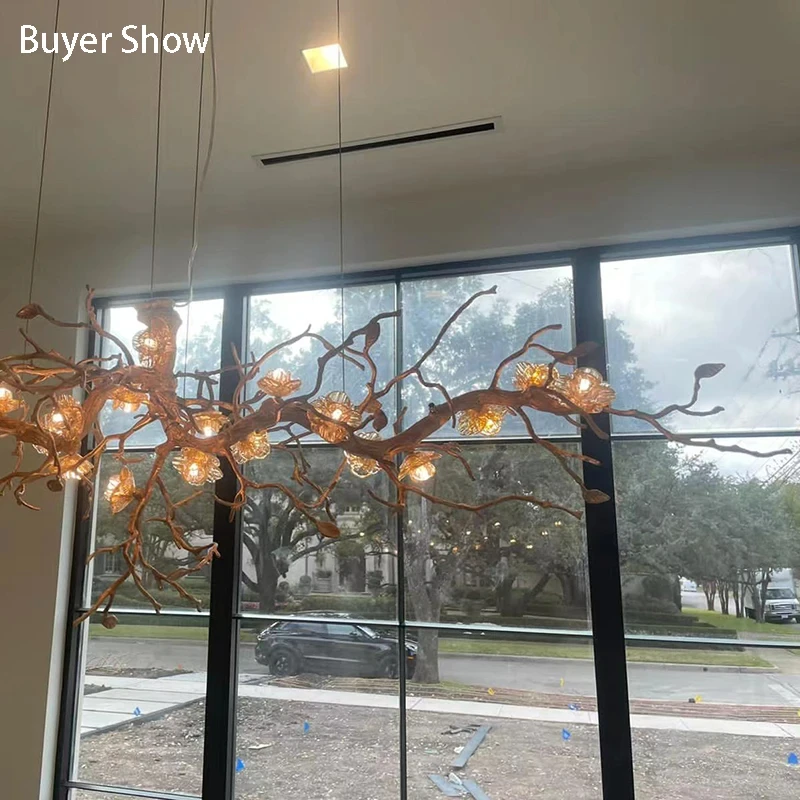 Современные подвесные светильники из медной искусственной кожи для гостиной