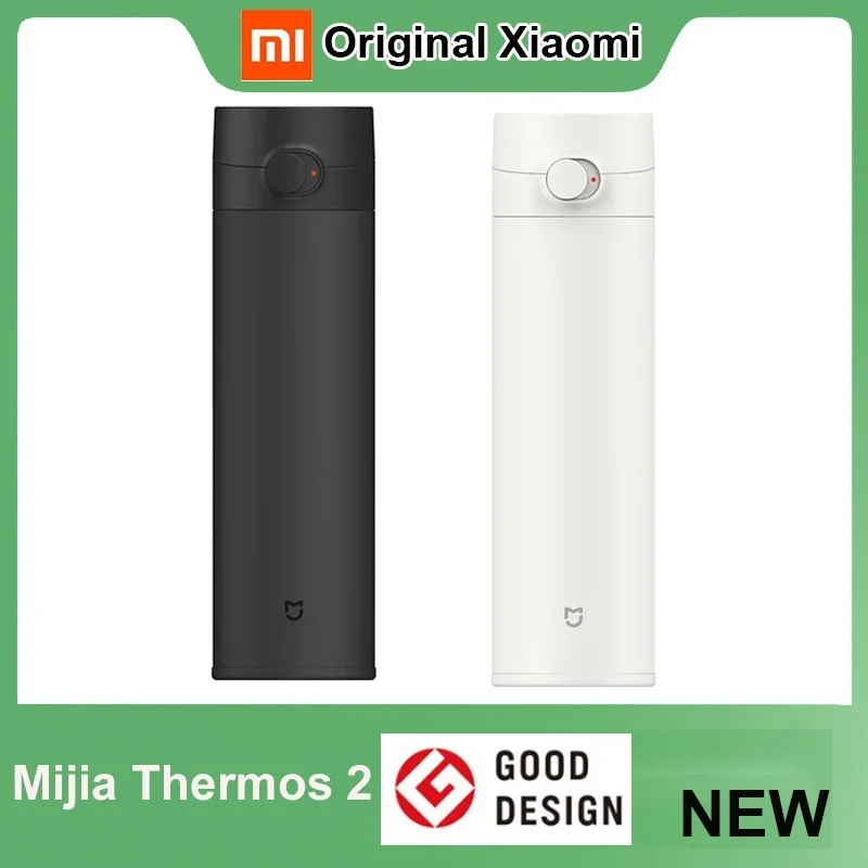 

Оригинальная чашка для воды Xiaomi Mijia 2 480 мл, термос, термос, сохраняющая тепло/холодную бутылку, портативная дорожная фляжка из нержавеющей ст...