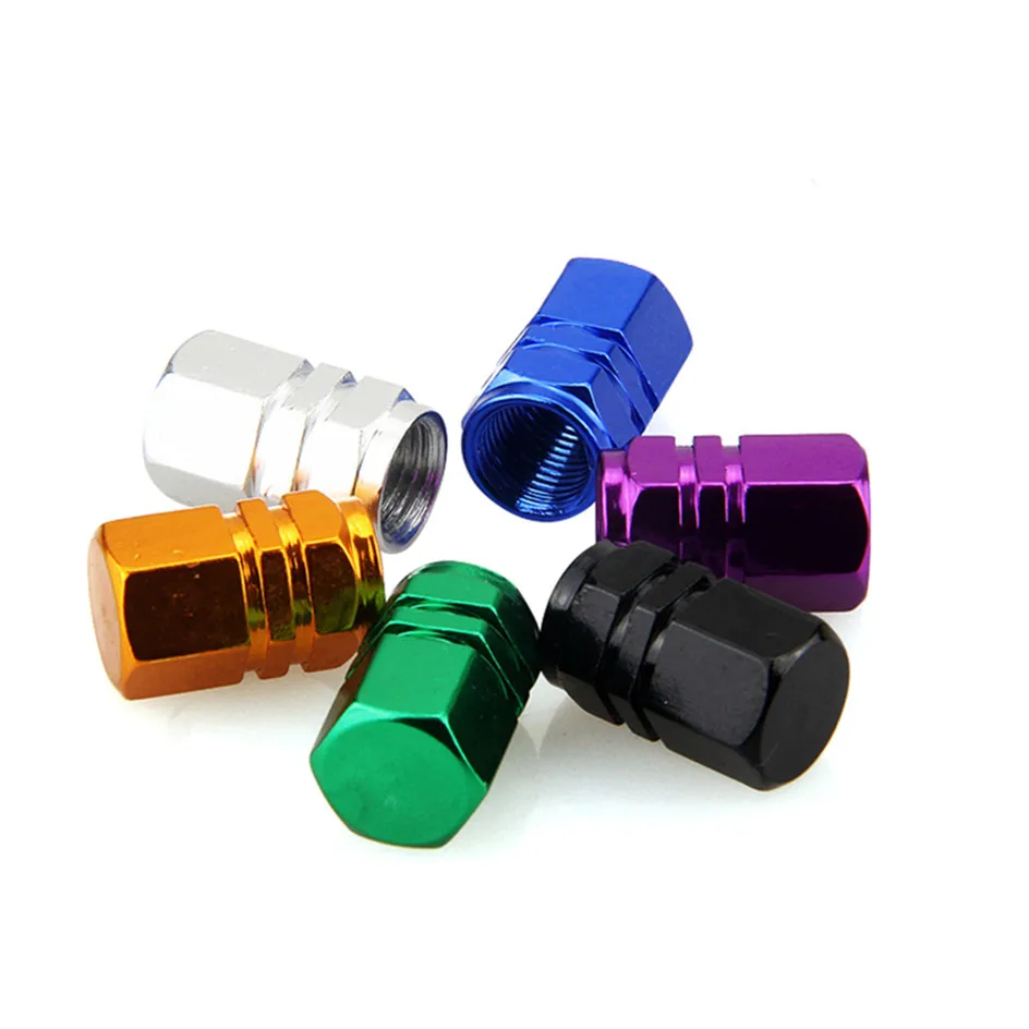 

Hot New Colorful Car Moto Bicycle Tire Air Valve Caps Dust Cove Square Universal Aluminum alloy Wheel Air Dust Caps Auto Parts