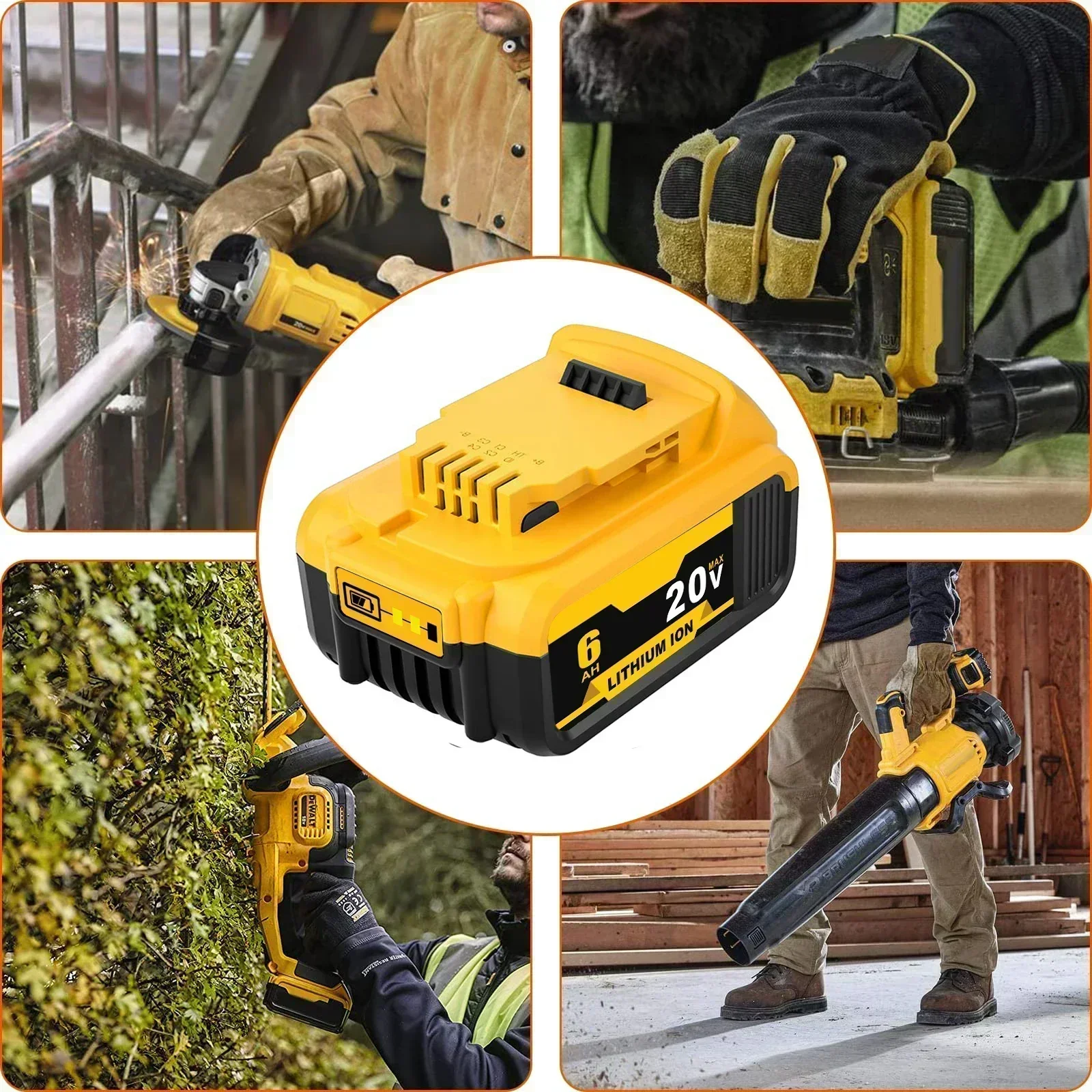 Сменная литиевая батарея DCB205 18 В совместимая с Dewalt 20 XR Max DCB206 DCB205-2 DCB204 DCB200 DCB201 DCB203
