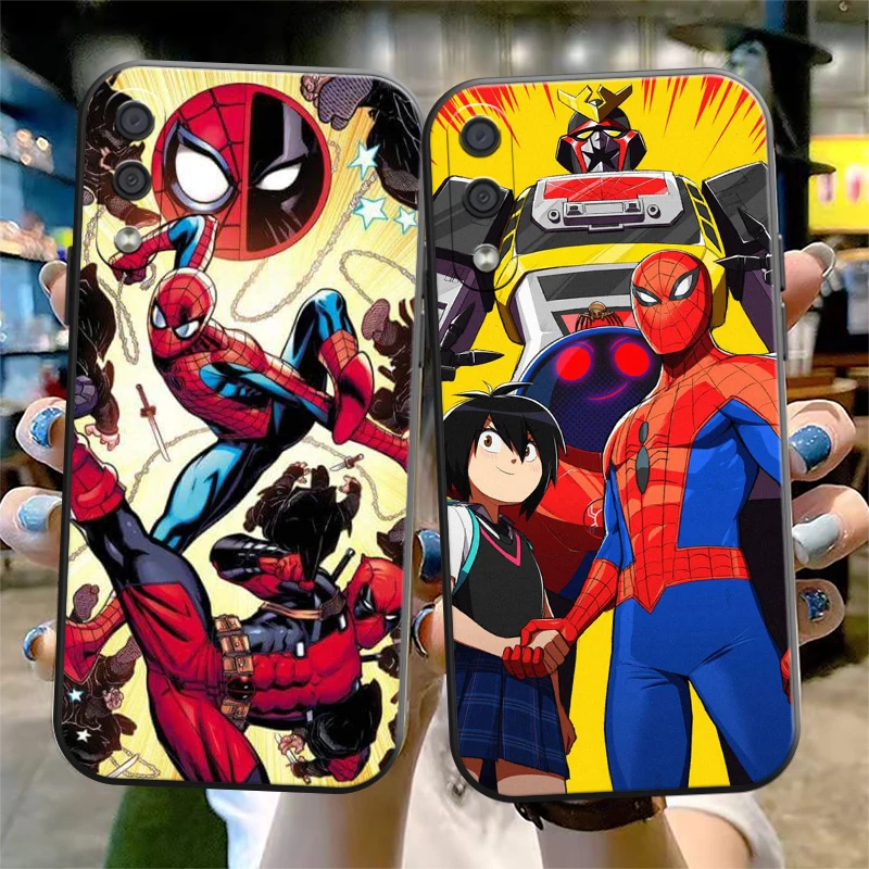 

Marvel Spider-Man Phone Case For Samsung Galaxy A01 A02 A10 A10S A20 A22 4G 4G 5G A31 Coque Silicone Cover Back Liquid Silicon