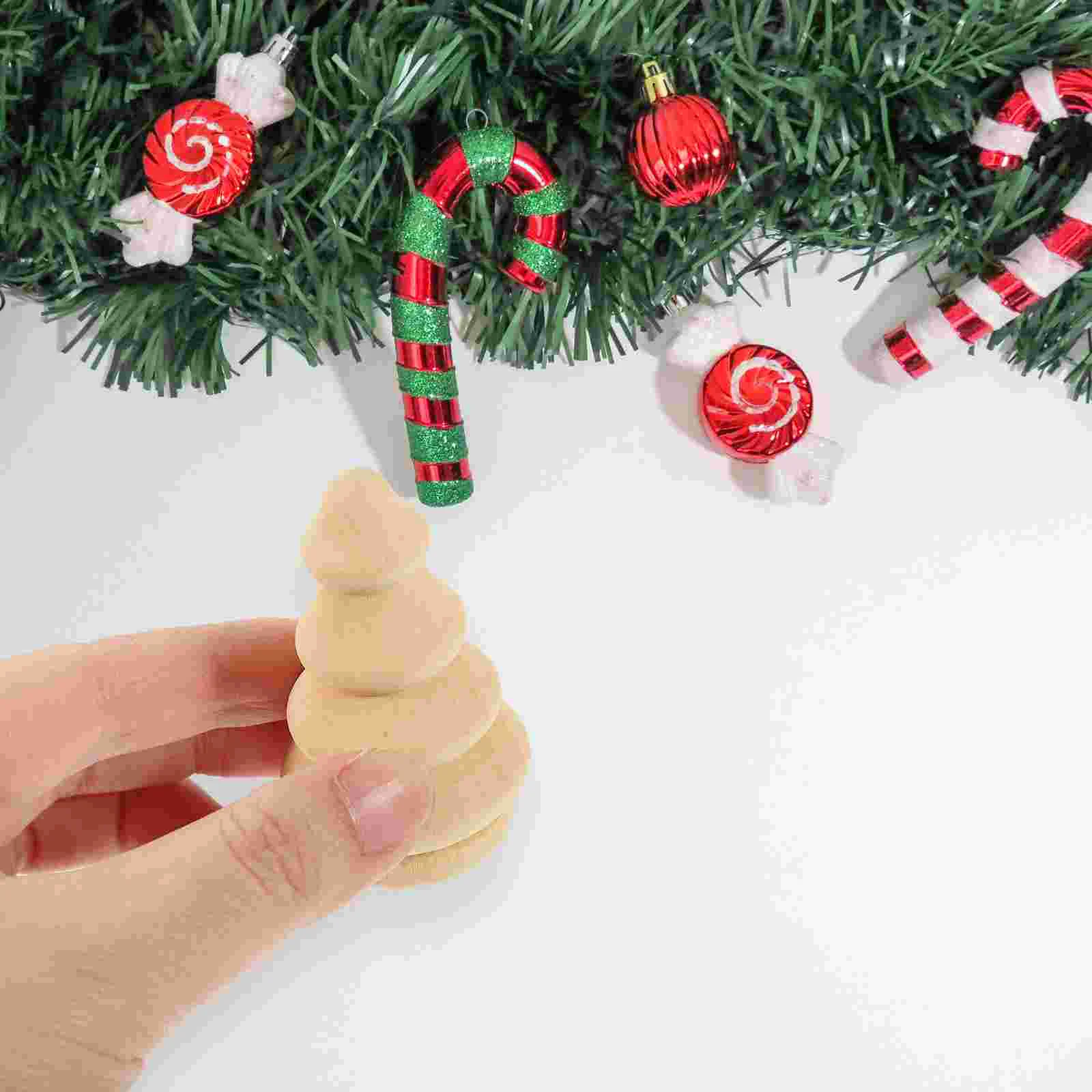 

20 Pcs Ornaments Blank Christmas DIY Acorns Graffiti Wood Mini Drawing Craft Unfinished Wooden Decors Child Xmas