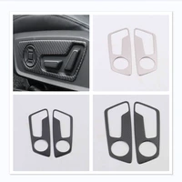 for audi a6 c8 2019 2020 stainless steel door buttons panel frame seat adjustment panel cover interior carbon fiber trim sticker