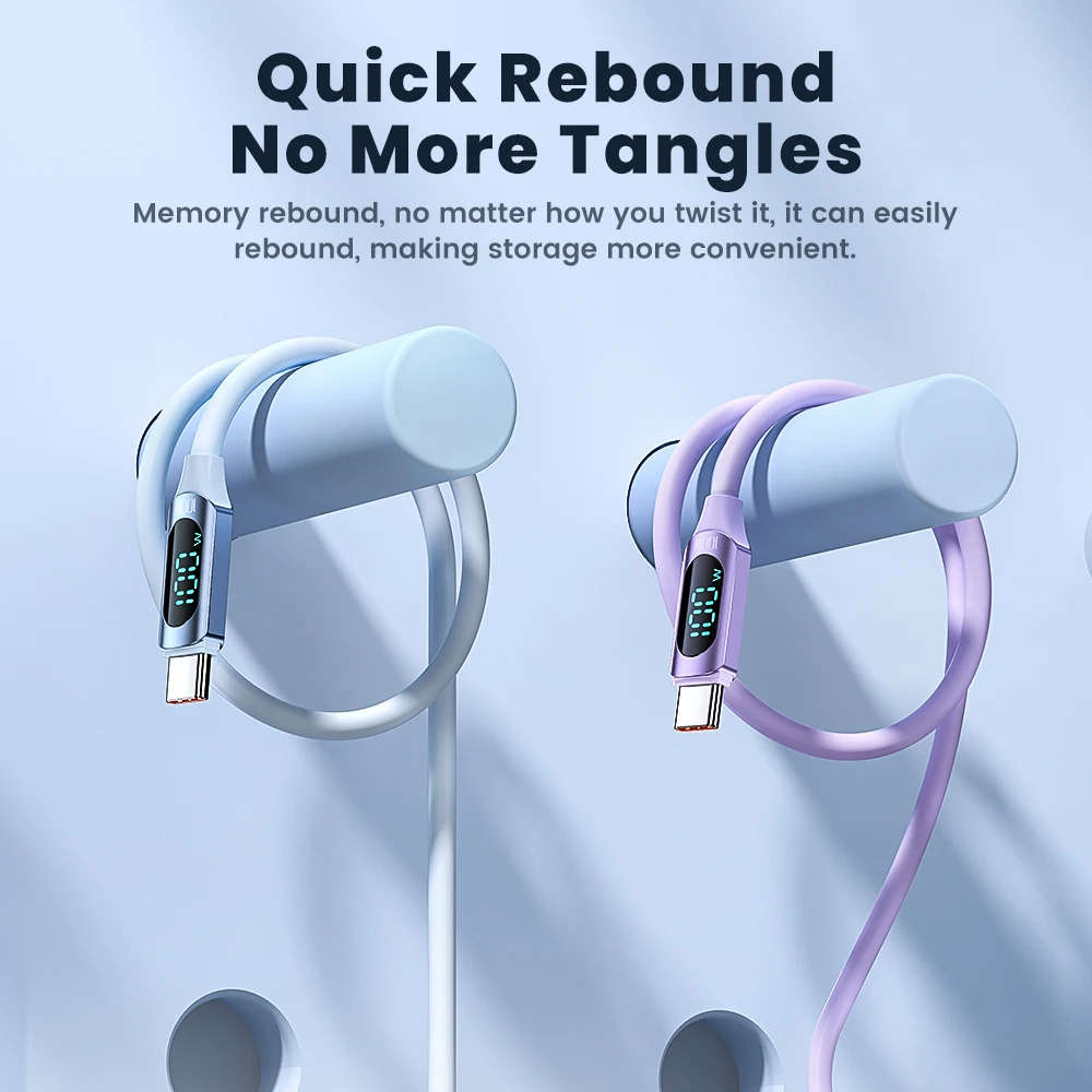 Toocki 100W Type C to Type C Cable PD Fast Charging Charger USB C to USB C Display Cable For Xiaomi POCO f3 Realme Macbook iPad