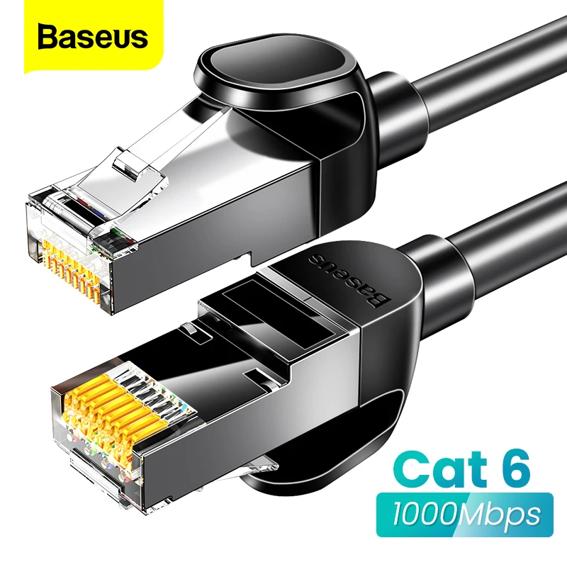 

7336 NO.2Baseus Ronde Ethernet Kabel Cat 6 Lan Kabel CAT6 Rj 45 Netwerk Kabel 15 M/10 M/5 M Patch Cord Voor Laptop Router RJ45