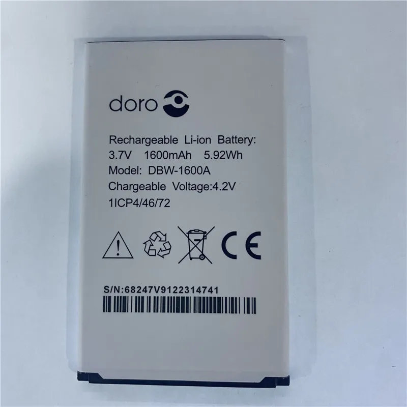 В наличии для Doro DBW-1600A аккумулятор 1600mAh Замена большой емкости + номер