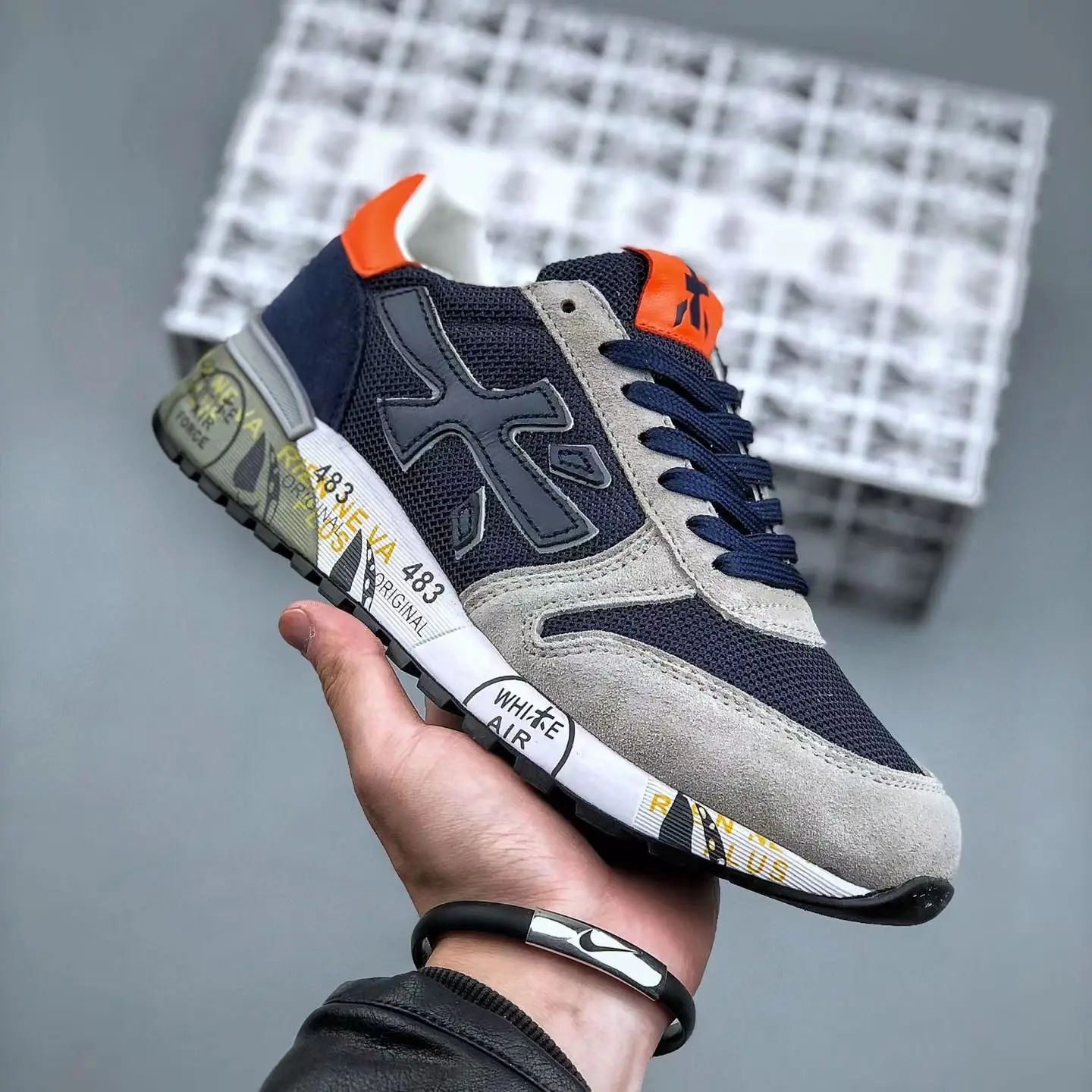 

Men's PREMIATA Shoes Fashion Lightning Skateboard Running Shoes Breathable Casual Shoes Student Couple Outdoor Sneakers Eur40-45