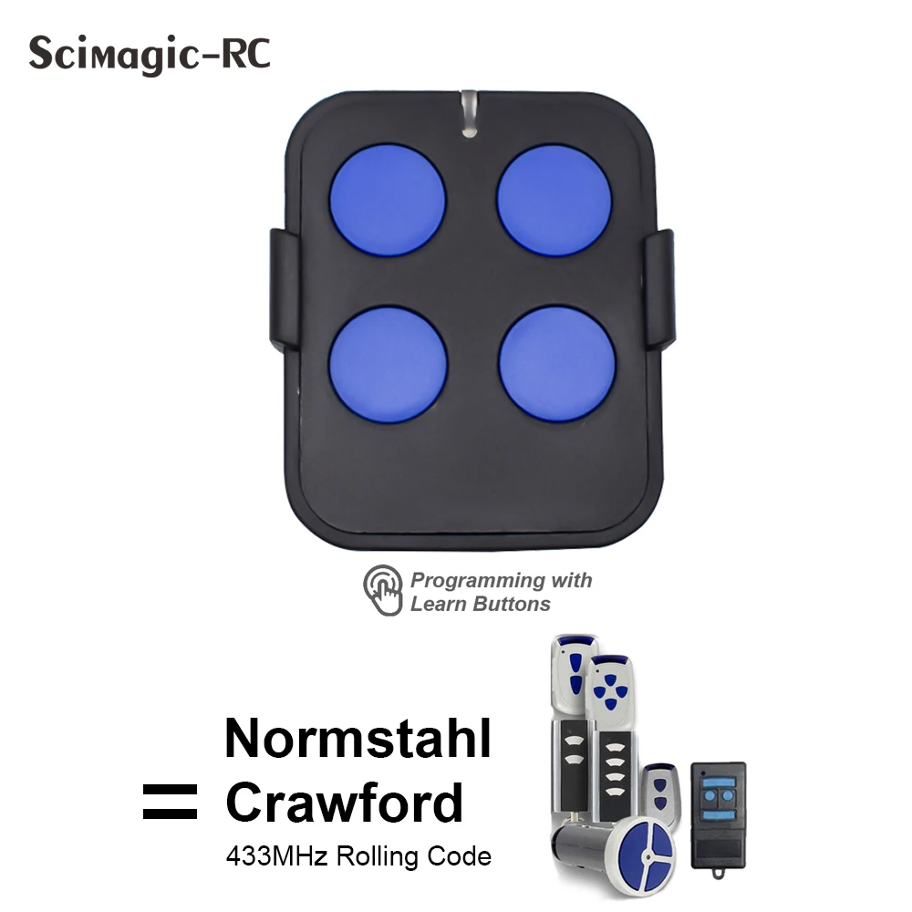 

Normstahl Crawford EA433 2KS 4KS 2KM Micro RCU433-2 RCU433-4 N002800 T433-4 Garage Door Remote Control 433.92mhz Rolling Code