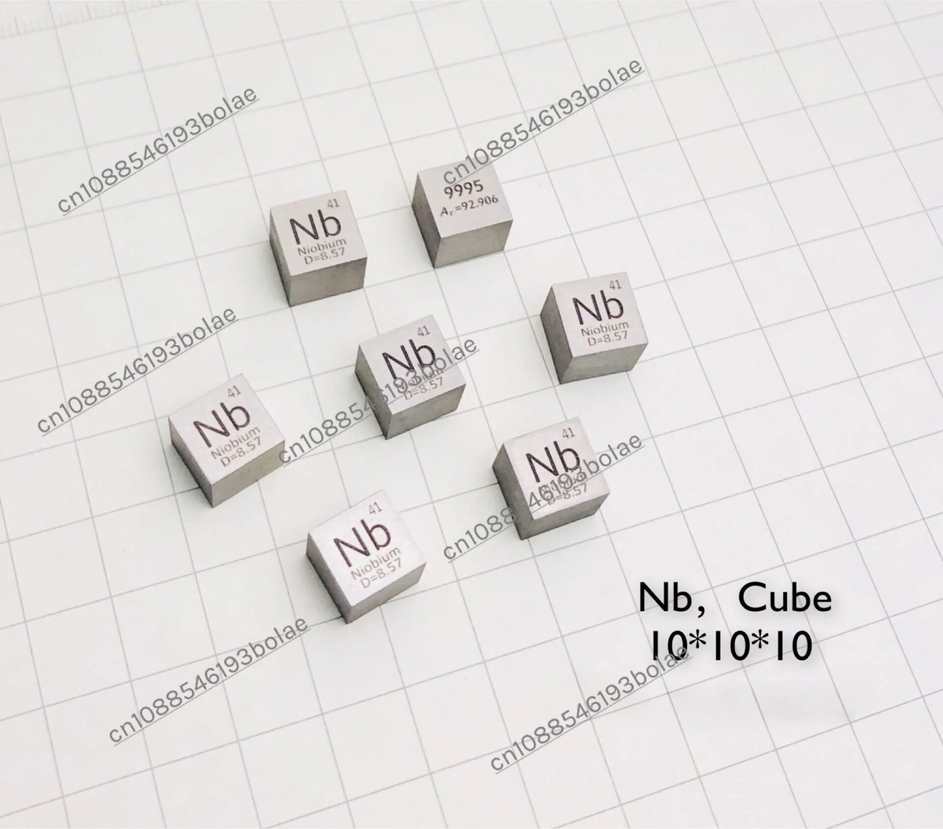 Ниобиевый кубический металл ниобиевый периодический фенотип Боковая Длина 10 мм