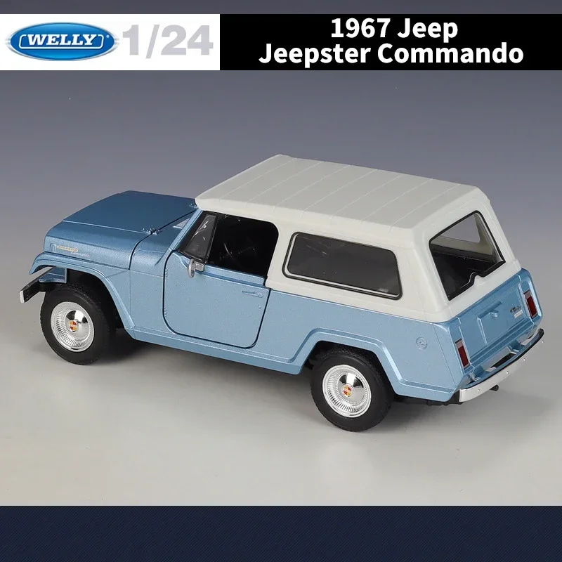Модель автомобиля WELLY 1:24 Jeep Jeepster командировочная из сплава 1967 Литые и игрушечные