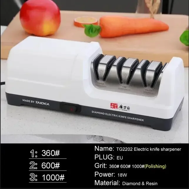 

Электрическая алмазная точилка для ножей, новая обновленная система заточки, полировальная зернистость 360/600/1000 # Профессиональные точилки