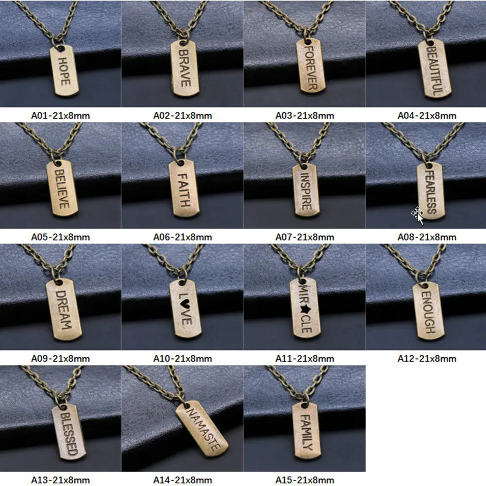 

New Arrival Bronze Plate Charms Pendants Necklace Female Gift Fashion
