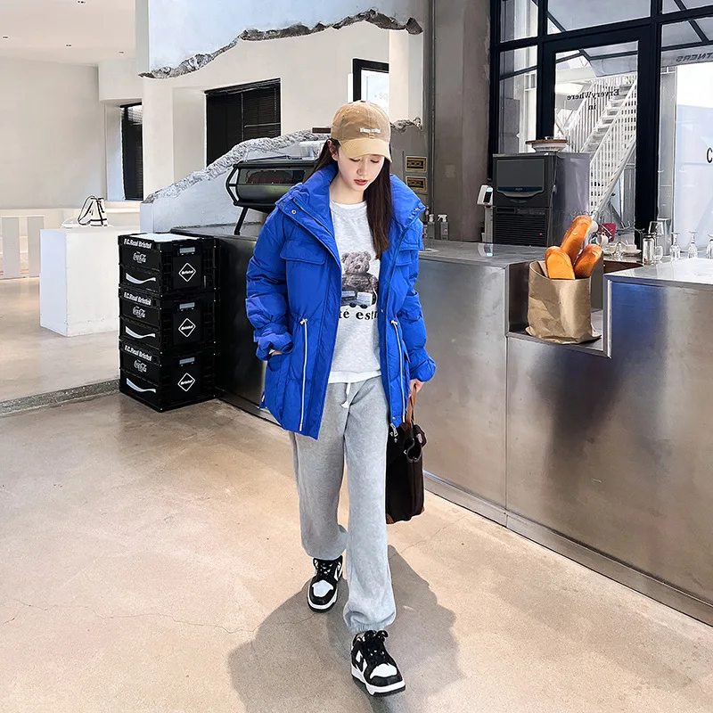 GRELLER 2022 New Winter Women Parkas Jackets Casual Big Pocket Thick Warm Hooded Coat Female Winter Outwear Oversized Clothes