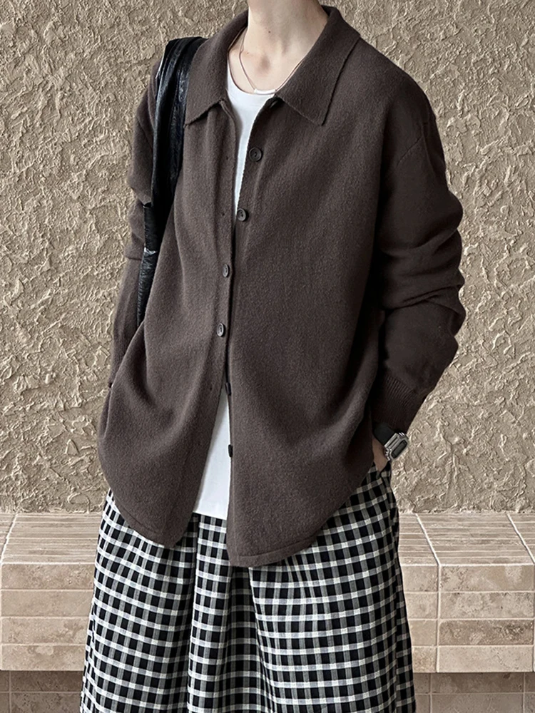 [LANMREM] Вязаный свитер в стиле минимализм женский однобортный офисный с лацканами