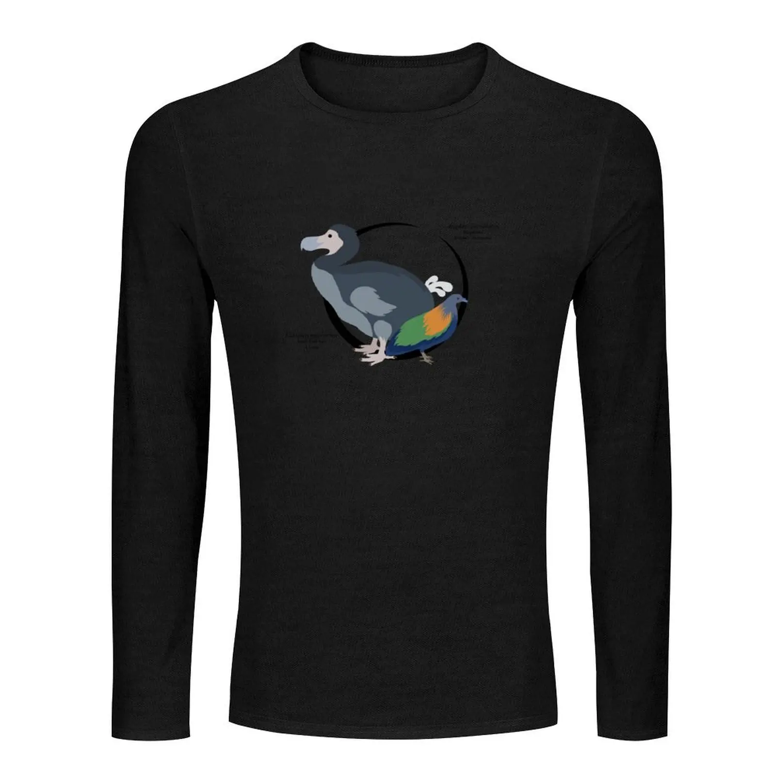 Длинная футболка Raphus cuccullatus and Caloenas nicobarica кавайная одежда толстовка простая