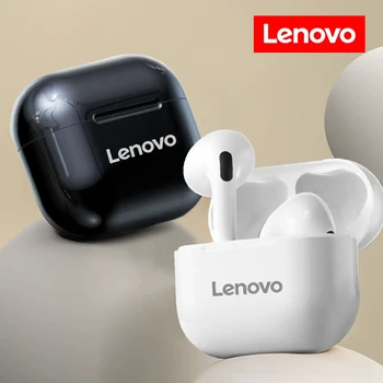 Lenovo LP40 Bluetooth Oortelefoon Draadloze Hoofdtelefoon Gehoorapparaten Oordopjes Headsets Stereo Fone Tws Met Microfoon Voor Sport Telefoon
