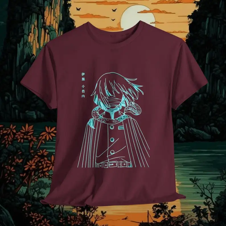 Футболка унисекс из тяжелого хлопка Otaku с изображением змеи хаширы обанаи игуро