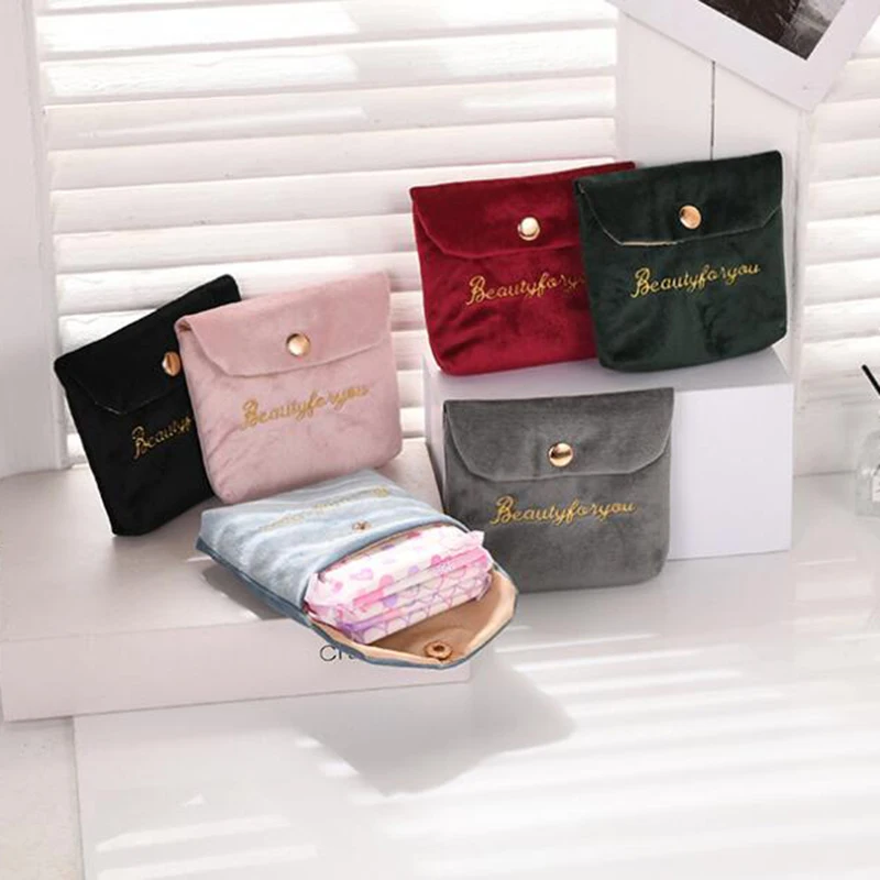 

Cosmetic Bag Napkin Sanitary Pad Pouch Towel Storage Bag Coin Purse Lipstick Headphone Case Credit Card Holder Bags makeup bags