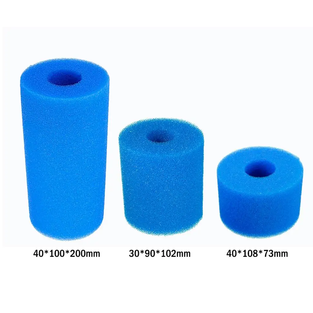 

For Type A Swimming Pool Filter Cleaner Foam Sponge Cartridge Blue