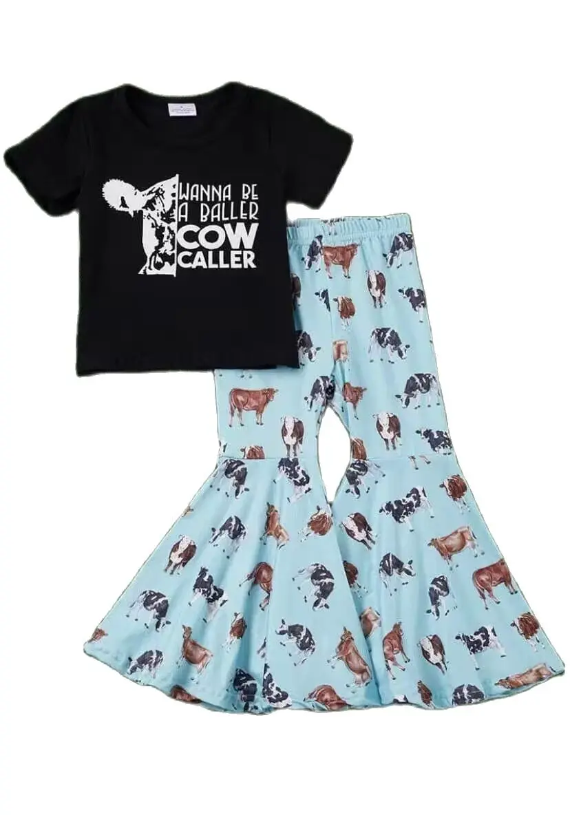 

Детский хлопковый костюм в западном стиле, с оборками