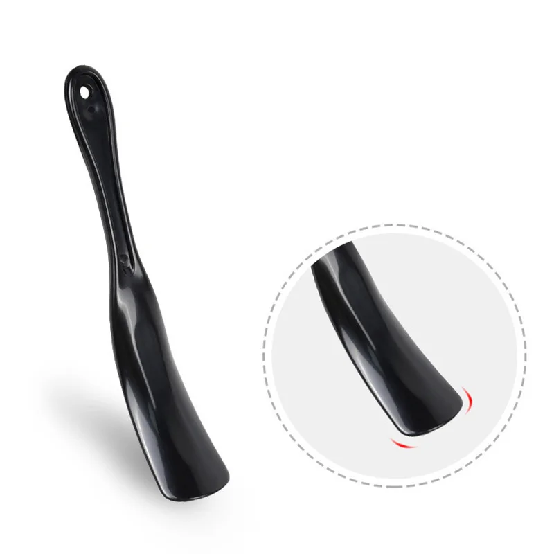 1 Pcs 16cm Professional Shoe Horns Black Plastic Shoe Horn Spoon Shape Shoehorn Shoe Lifter Flexible Sturdy Shoe Assistant