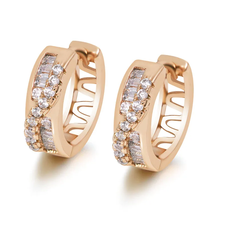 Оптовая Цена AAA + серьги-кольца с цирконом для женщин модные ювелирные изделия