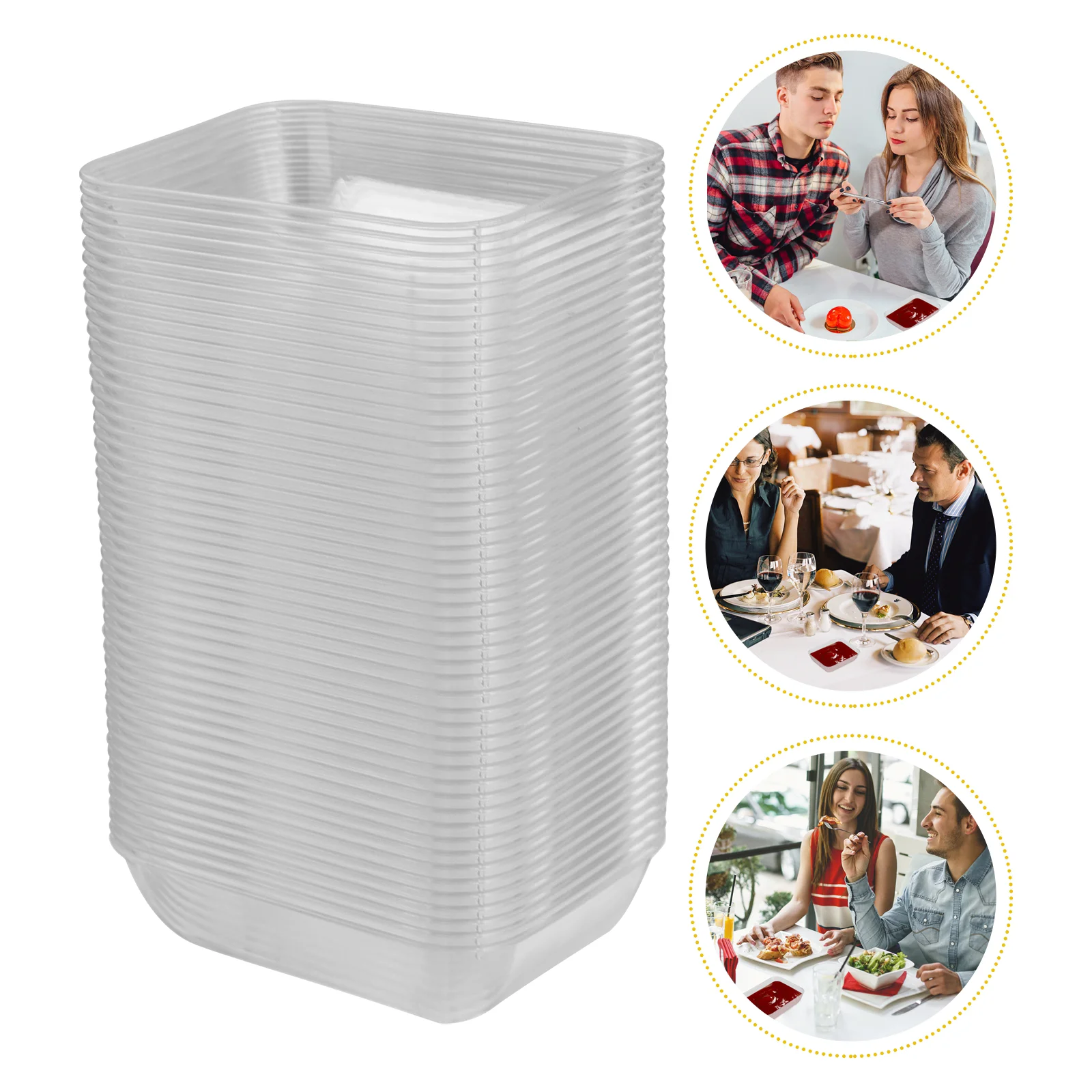 

Bowls Sauce Dipping Bowl Dish Cups Dishes Disposable Soy Servingclear Plates Party Dipsnack Condimentdessert Chip Tray Candy