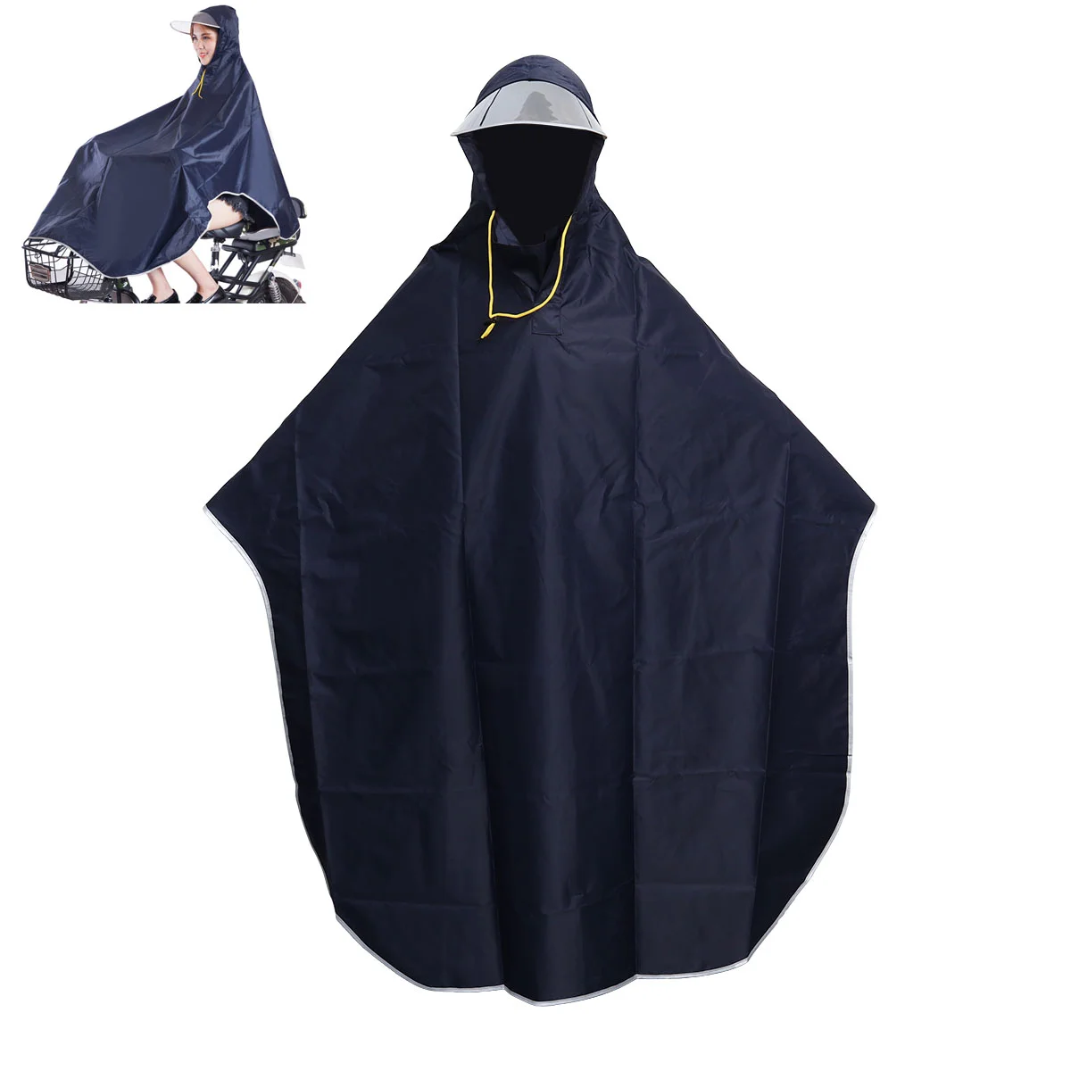 

Rain Poncho Raincoat Bike Cape Cycling Ponchos Hooded Women Scooter Cover Coat Jacket Waterproof Riding Men Ain Motorcycle