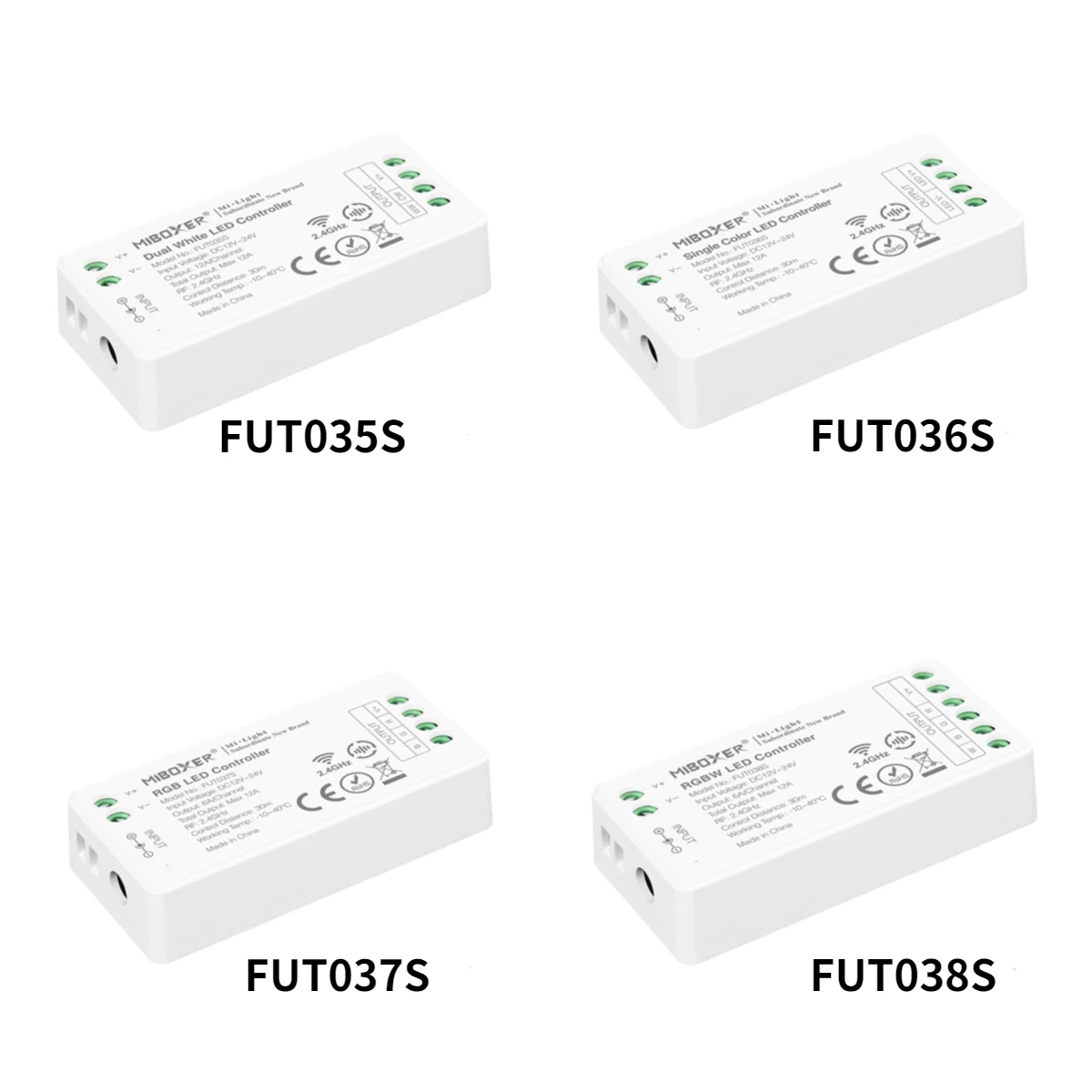 

Беспроводной Одноцветный регулятор яркости MiLight Miboxer 2,4G RF CCT RGB RGBW RGB + CCT FUT035S FUT036S FUT037S FUT038S FUT039S