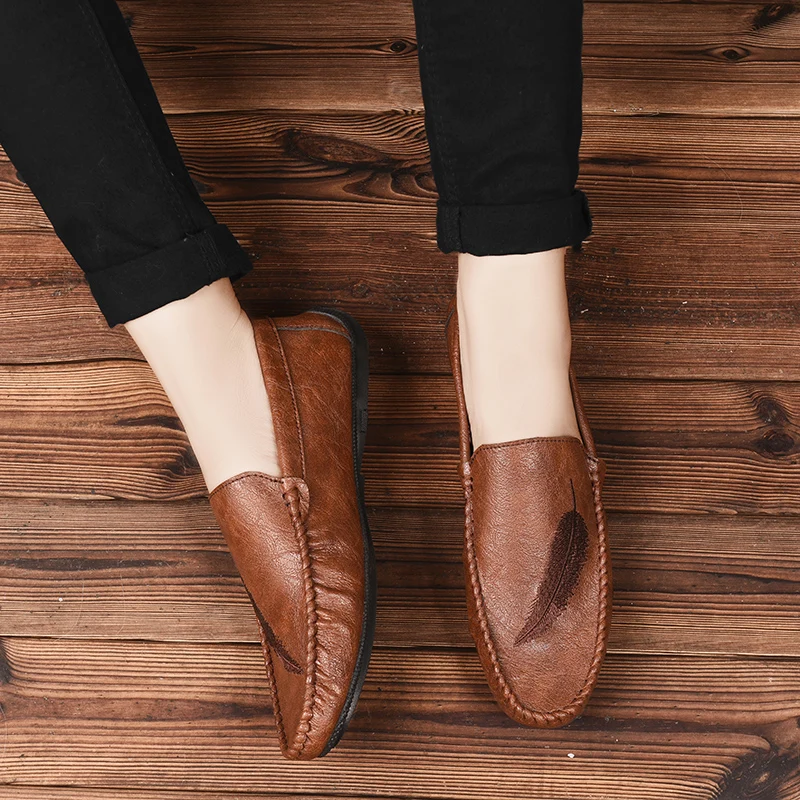 

Penny Loafers for Men Slip on Casual Shoes Mens Driving Shoes Flats Man Moccasins for Men Comfy Male Loafer 2022 Black Brown