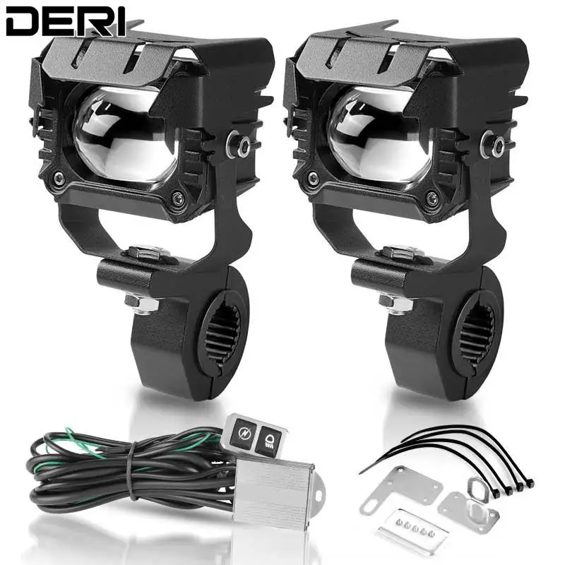 

LED Motorcycle Headlight Bulb Spotlight Indicator Signal Flash Light 90W Devil Eye 10000lm For Dirt Bike Trucks SUVs UTV ATV Car