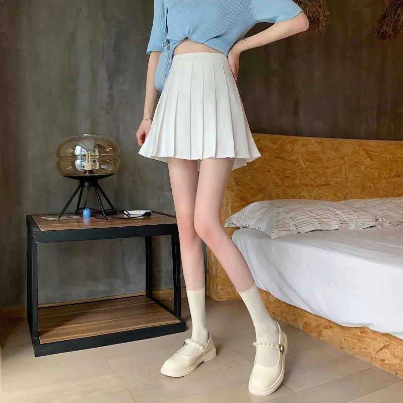 

COIGARSAM Women Skirt High Waist Black White Skirts Dropshipping