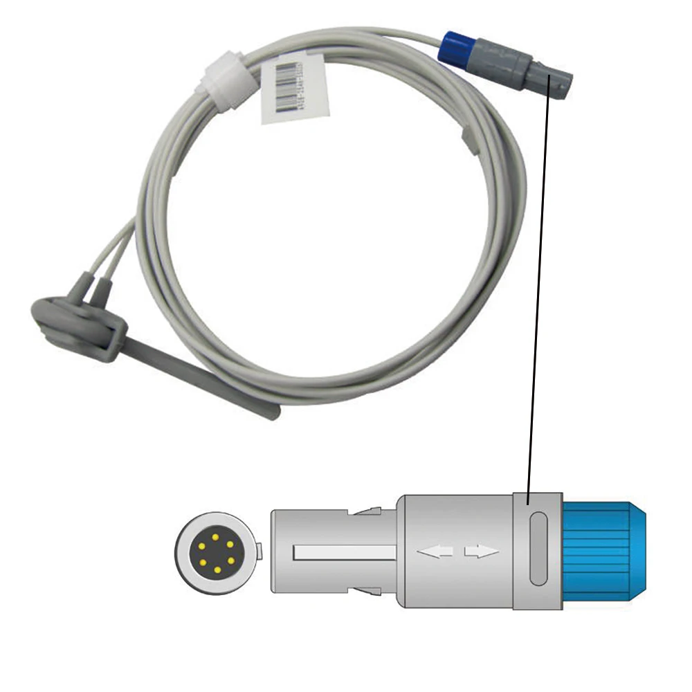 Совместим с китайским Guoteng 3F 6-контактный тип монитора Spo2 датчик зонда.