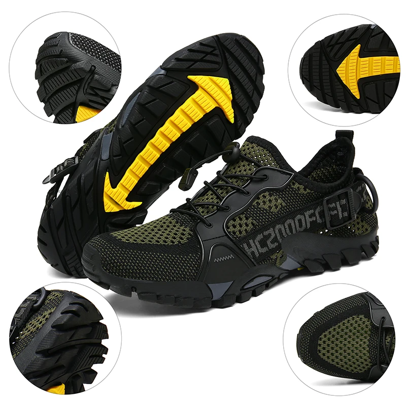 

JIEMIAO Men Hiking Shoes Non-Slip Breathable Tactical Combat Army Boots Desert Training Sneakers Outdoor Trekking Shoes