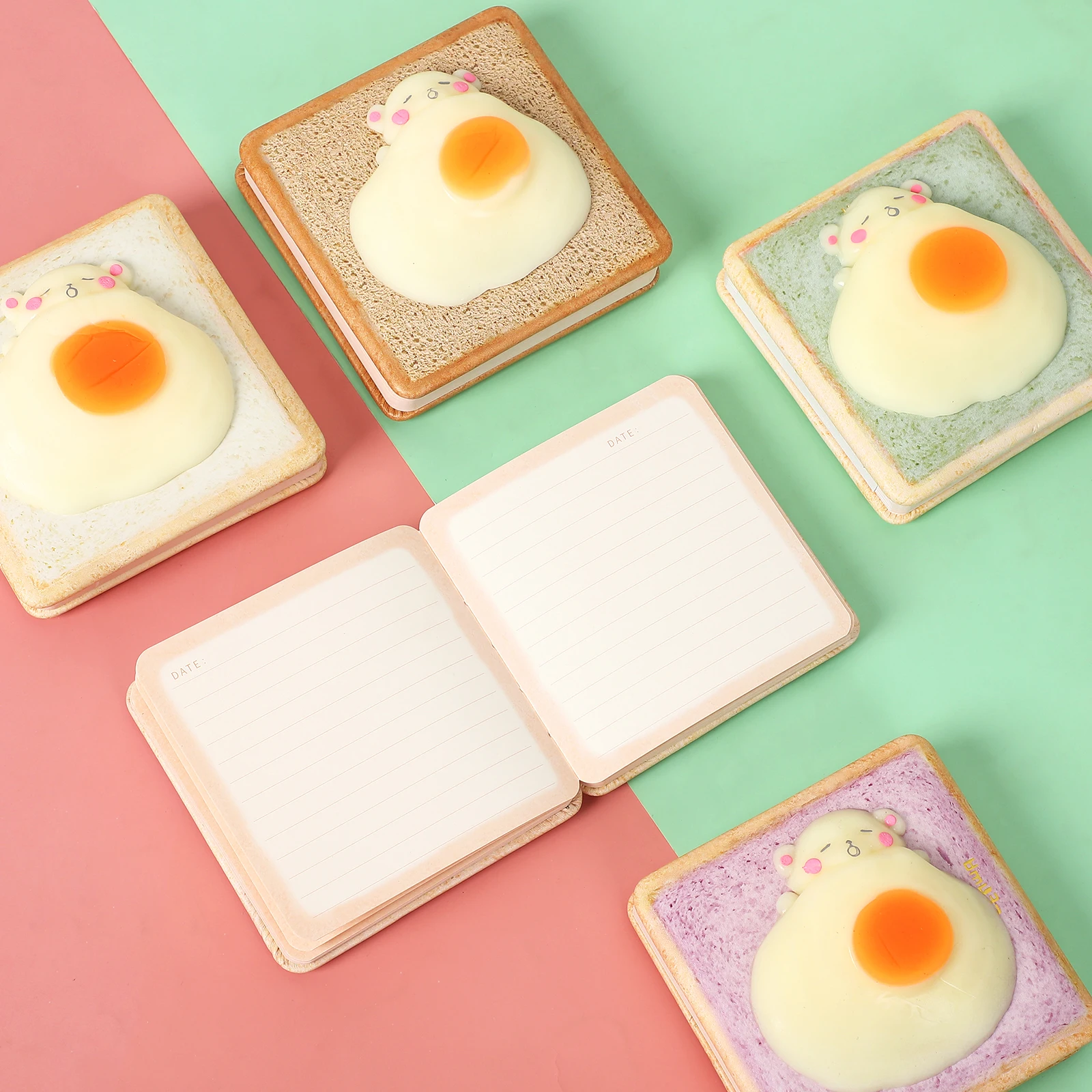 

Cute Bread Soft Bear Decompression Notebook Kawaii Diary Interesting Notepad Students Back To School Stationery Supplies