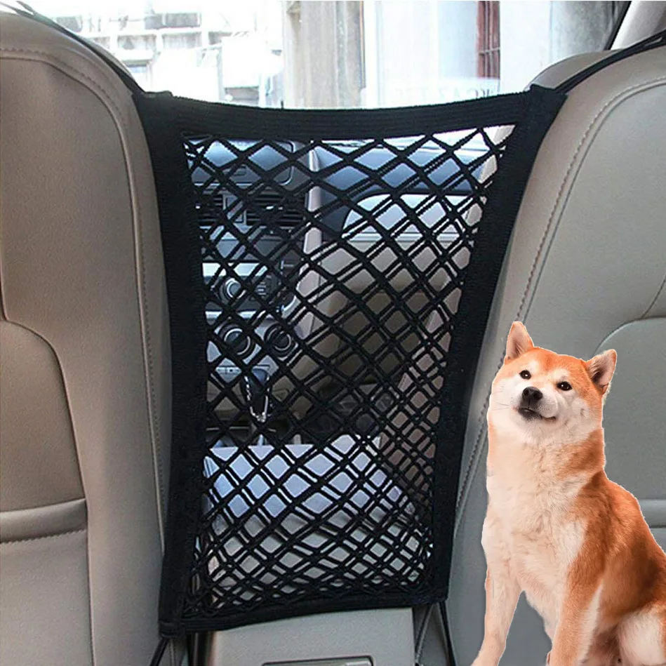 

Pet Car Isolation Net Pet Carrying Supplies Car Seat Dog Crash Protection Fence Mesh Car Front and Rear Safety Isolation Shieldi