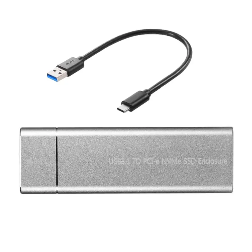 Алюминиевый корпус M.2 Nvme для Ssd-накопителя Usb C 3 1 Gen2 10 Гбит/с Pcie внешний 2230/2242/2260/2280 M2
