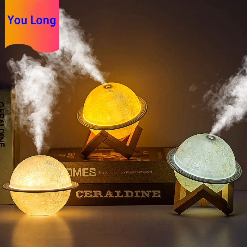 

Moonlight Humidifier Night Light Rechargeable Bedroom Desktop Planet Light Air Purifier USB Novelty
