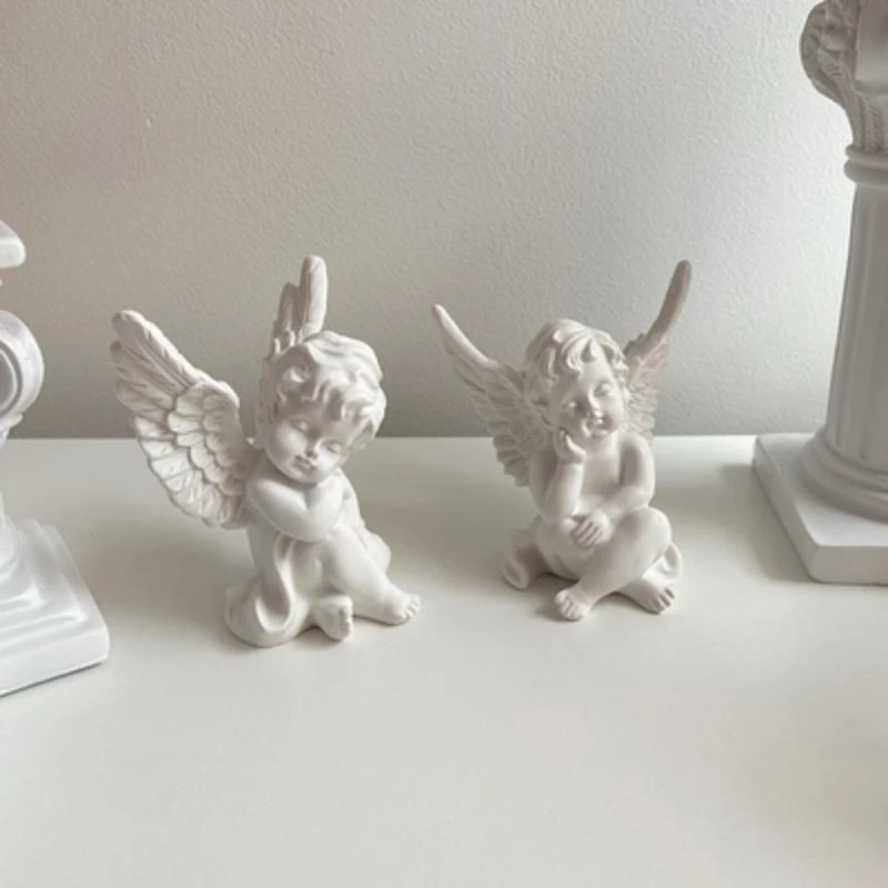 

Vintage Wings Spreading Cute Little Angel Wedding Birthday Gift French Table Decoration Small Ornaments