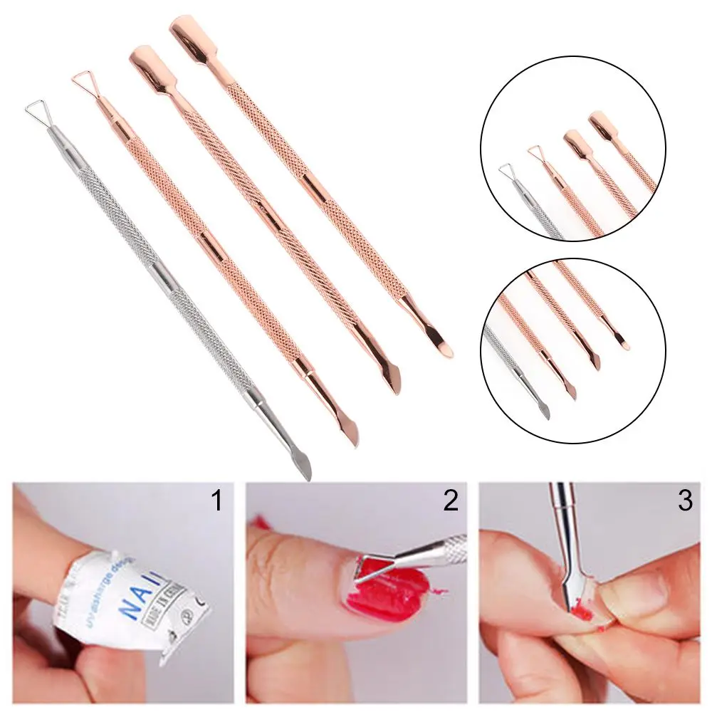 

1 Pc Fashion Dual-ended Beauty Manicure Tool UV Gel Clean Stick Cuticle Pusher Nail Polish Remover Triangle Rod