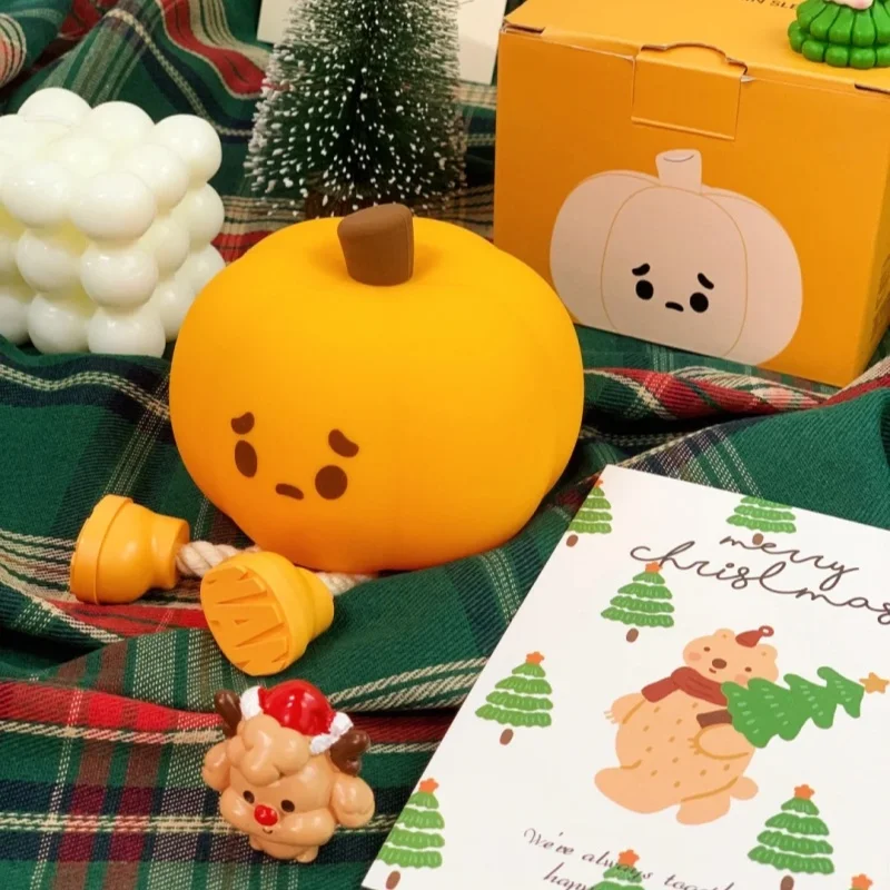 Хэллоуин тыква ночные огни милые мягкие силиконовые безопасные лампы украшения