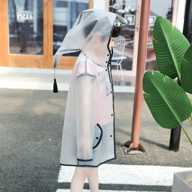 

Дождевик-пончо Детский прозрачный, водостойкий, из ЭВА