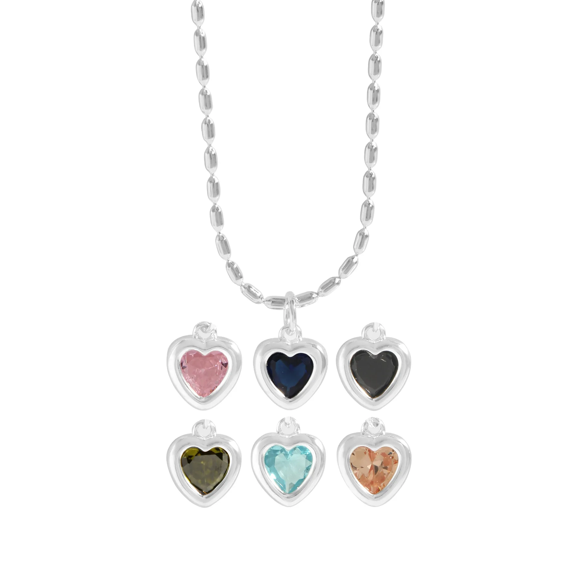 

S925 Sterling Silver Necklace Niche Light Luxury Design Sense Minimalist Love Heart Micro Inset Zircon Clavicle Necklace